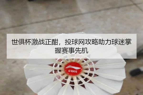 世俱杯激战正酣，投球网攻略助力球迷掌握赛事先机